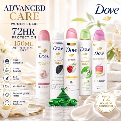 DOVE 150ML WOMENS CARE SPRAY 72HR - 1CT